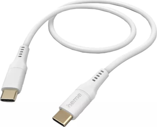 Cablu date Hama 201577, USB-C - USB-C, 1.5m, alb — imaginea 3