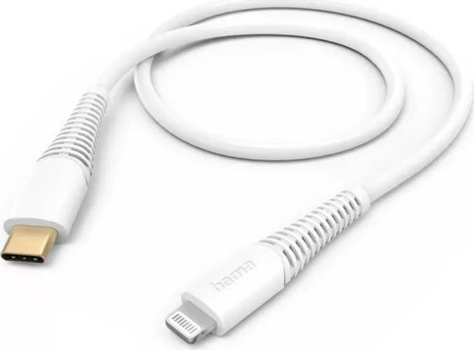 Cablu date Hama 201603, USB-C - Lightning, 1.5m, alb — imaginea 3