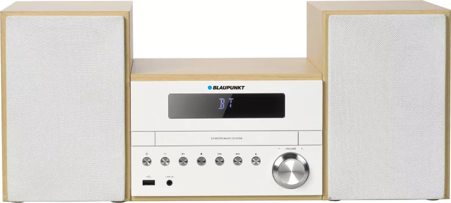 Microsistem Blaupunkt MS45BT, 100W, Bluetooth, CD, MP3, USB, Alb
