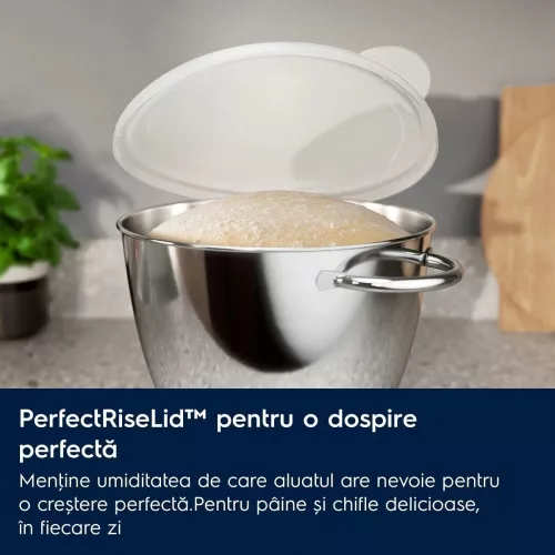 Robot de bucătărie Electrolux E6KM1-8BPT, 1200 W, corp full metal, 10 viteze + Pulse, 2 x bol inox (6 litri + 4 litri), lumina LED pentru bo — imaginea 5