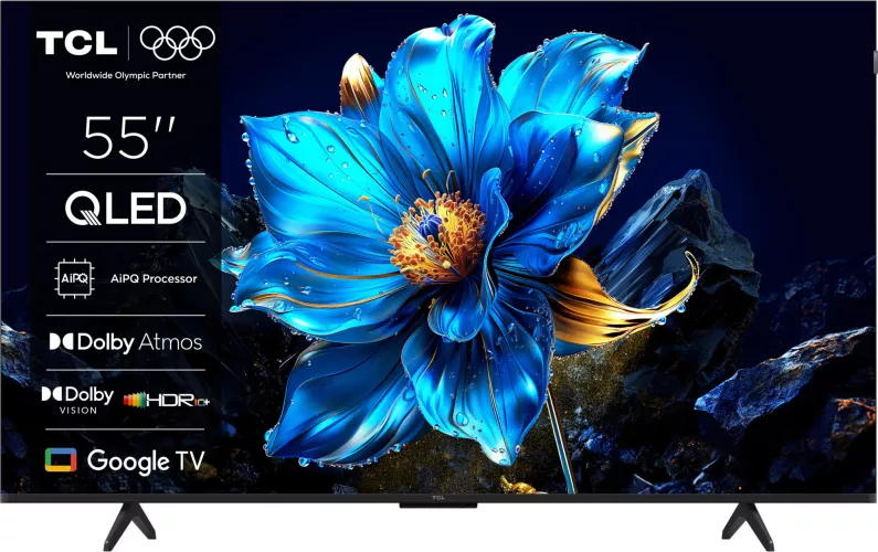 Smart 139 cm 55" 4K QLED TCL 55P7K Google UltraHD Clasa F Model 2025