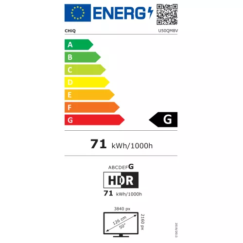Televizor Smart 127 cm 50" 4K QLED ChiQ 126 U50QM8V — imaginea 6