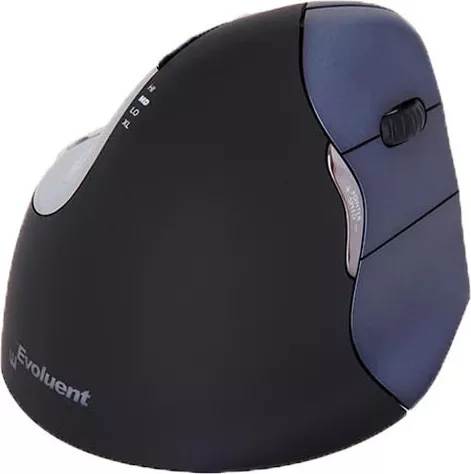 Mouse BakkerElkhuizen Evoluent VerticalMouse 4 BNEEVR4W/VM4RW, Optic, USB, Wireless, 2600 DPI, 7 Butoane, Negru/Violet — imaginea 3