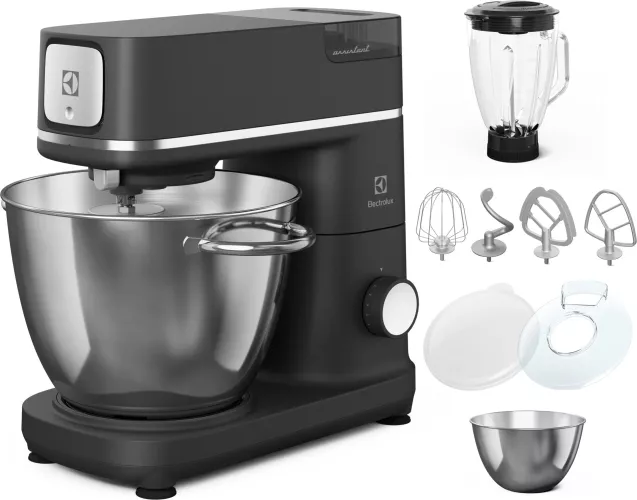 Robot de bucătărie Electrolux E6KM1-8BPT, 1200 W, corp full metal, 10 viteze + Pulse, 2 x bol inox (6 litri + 4 litri), lumina LED pentru bo — imaginea 3