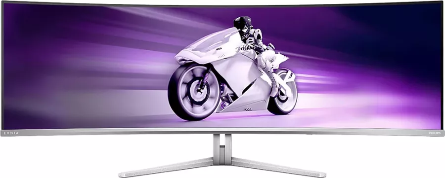 curbat Philips 48.9" 144Hz OLED QD Evnia DQHD AMD FreeSync Premium Pro HDR400 Boxe alb