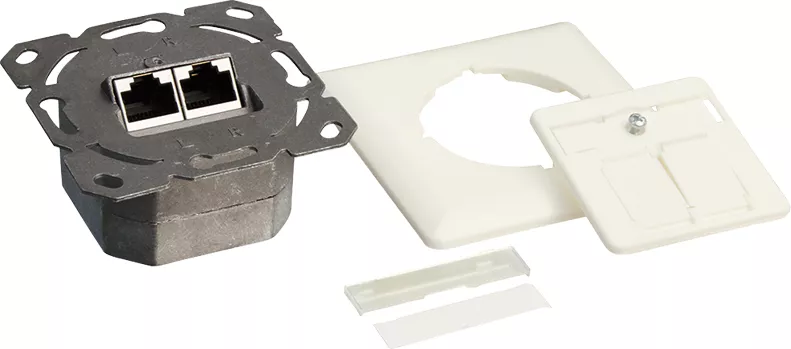 PRIZA RJ-45 aplicabila cu 2 iesiri LOGILINK pt. cablu FTP Cat6A RJ-45 M x 2