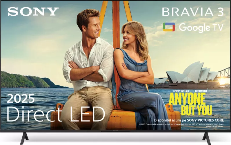 Smart 164 cm 65" 4K Sony BRAVIA 3 65S35 Google UltraHD Clasa E Model 2025