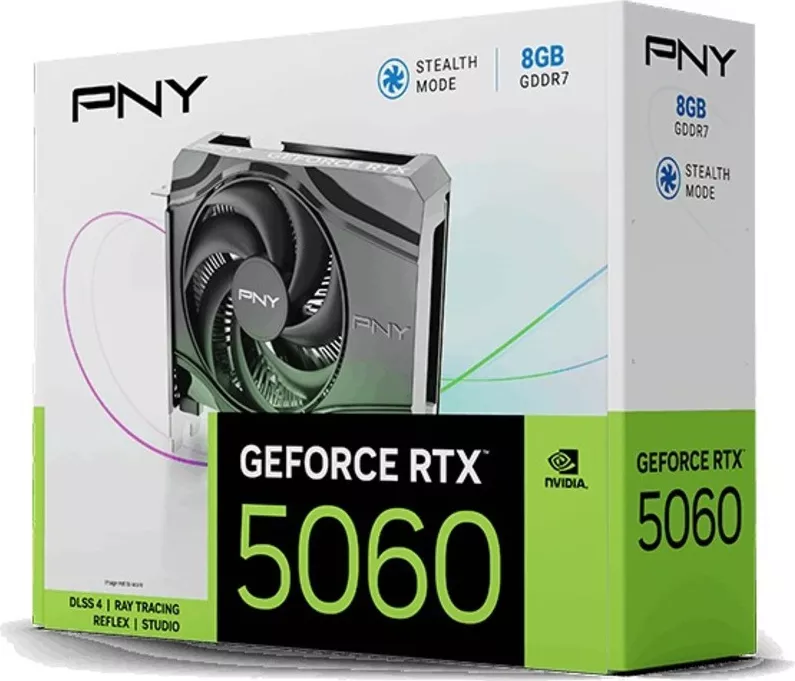 新品未開封 PNY GeForce RTX 5060 8GB 3年保証期間残有 PNY GeForce RTX 5060 8GB GDDR7 128 bit Single Fan DLSS 4.0