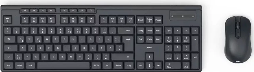 Tastatura cu Mouse Wireless Hama WKM-200, 1600dpi, QWERTY RO, negru — imaginea 3