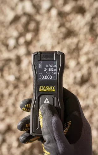 Telemetru laser Stanley Fatmax FMHT77165-0, 50 m distanță măsurare, +/- 1.5 mm abatere măsură, funcție pitagora, măsurare continua, metric/i — imaginea 6