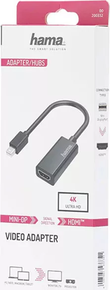 Adaptor Mini DisplayPort - HDMI Hama 200332, UHD 4K, negru — imaginea 6