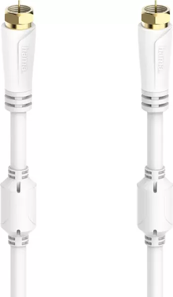 Cablu Coaxial Hama 205255, 10m, placat aur, alb — imaginea 5