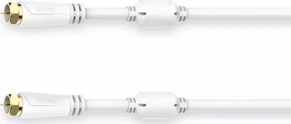 Cablu Coaxial Hama 205255, 10m, placat aur, alb — imaginea 6