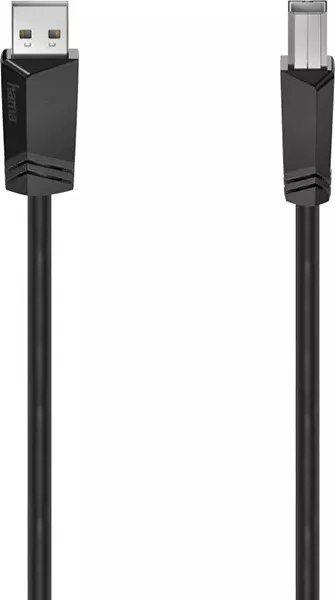 Cablu USB 2.0 A - USB B Hama 200604, 5m, negru — imaginea 4