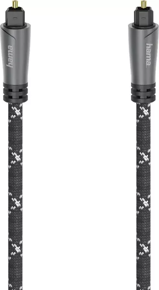 Cablu audio optic Hama 205140, 3m, metal, negru — imaginea 4