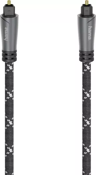 Cablu audio optic Hama 205140, 3m, metal, negru — imaginea 3