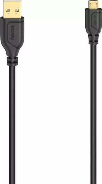 Cablu date Hama 200610, MicroUSB, 0.75m, negru — imaginea 4