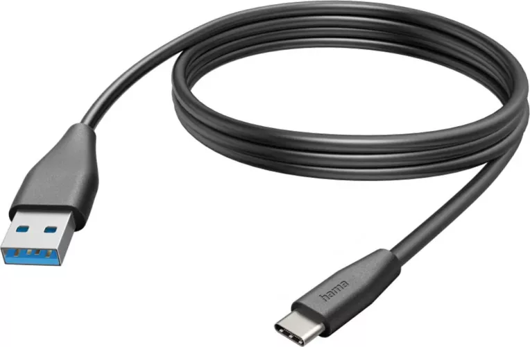Cablu date Hama 201597, USB-C - USB-A , 3m, negru — imaginea 3