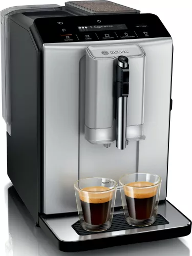 Espressor automat Bosch VeroCafe TIE20301, 15 bari, 1,4 l, râșniță ceramică, dispozitiv spumare lapte MilkMagic Pro, sistem SensoFlow, argin — imaginea 3