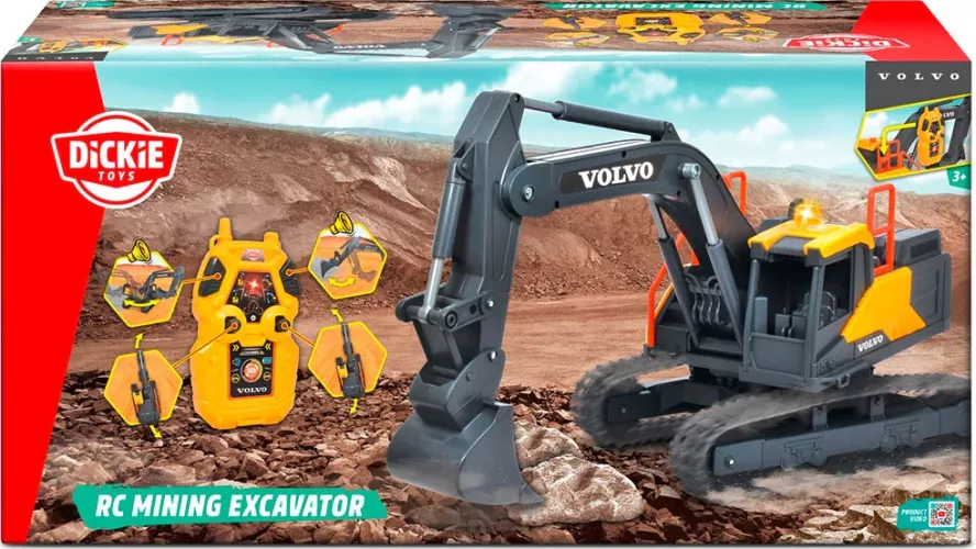 Excavator Dickie Toys Volvo Mining Excavator 60 cm cu telecomanda