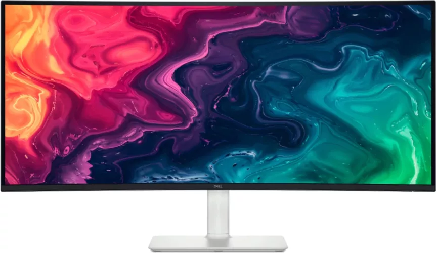 curbat Dell 34" 120Hz VA 1ms, UW-QHD 3440x1440, HDMI, Boxe, alb - imagine 1