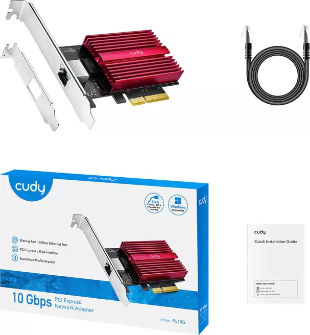 Placa de rețea Cudy PE10G, Port RJ45 10G — imaginea 5