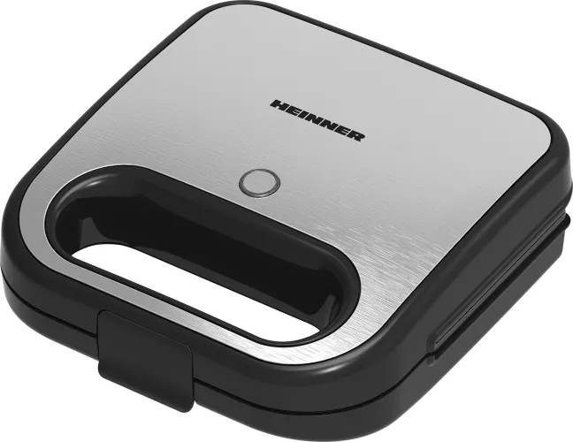 Sandwich maker Heinner SILVERSTONE SM-K750FGSL, 750w, capacitate: 2 sandwich-uri, plăci antiadezive fixe tip grill, silver — imaginea 5