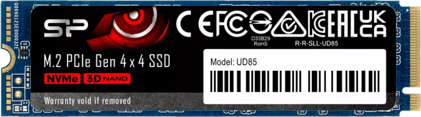 シリコンパワー M.2 SSD 500GB NVMe 4 Gen4 SSD 500GB Silicon Power M.2 NVMe UD85 PCIe 4.0 x4