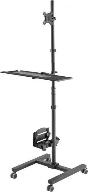 Stand TV profesional, mobil, pentru prezentare, suport tastatura și PC, 17-32 inch — imaginea 3
