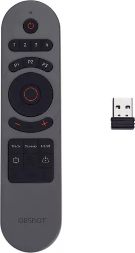 Telecomanda Obsbot Tiny Smart Remote 2, gri, design elegant, funcții AI — imaginea 4