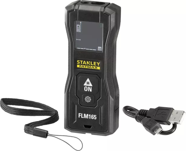 Telemetru laser Stanley Fatmax FMHT77165-0, 50 m distanță măsurare, +/- 1.5 mm abatere măsură, funcție pitagora, măsurare continua, metric/i — imaginea 3