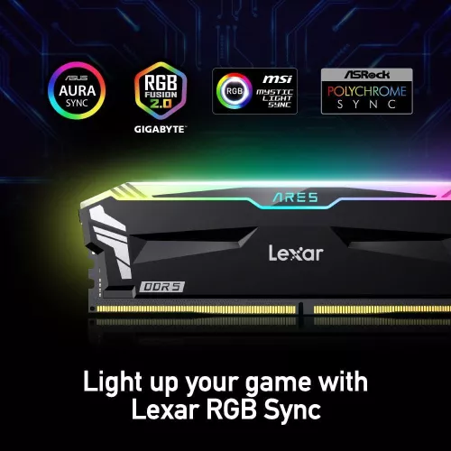 Memorii Lexar ARES RGB DDR5 32GB 2x16GB 6000MT/s CL30 AMD Expo