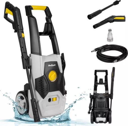 Aparat de spălat cu presiune Rebel RB-5016 1800W 140 bar 5m compact alb — imaginea 3