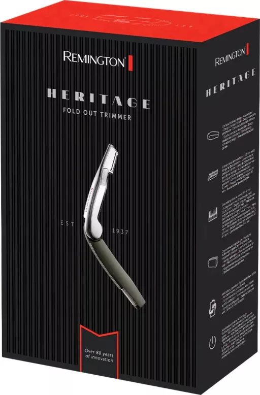 Trimmer pliabil pentru detalii Remington Heritage FOLD OUT MPT1000 Negru/Argintiu — imaginea 5