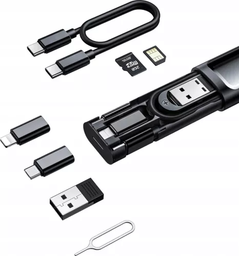 Set de călătorie Mcdodo de adaptoare și cabluri pentru telefon și calculator cu husa 9in1 — imaginea 4