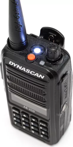 Statie radio portabila VHF Dynascan AB-650 pentru aviatie, 6W, SQ, 118-136.975 MHz, AM, 2600 mAh Li-Ion, Radio FM