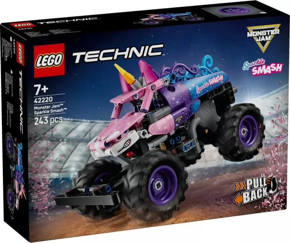 Lego Technic Monster Jam Sparkle Smash cu motor cu arc — imaginea 3