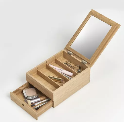 Cutie pentru cosmetice Zeller, bambus, 25x19x11 cm, maro — imaginea 6