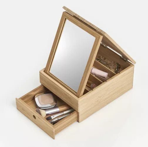 Cutie pentru cosmetice Zeller, bambus, 25x19x11 cm, maro — imaginea 3