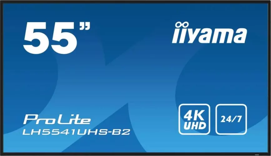 digital signage 139 cm 54.6" 4K LED IPS iiyama ProLite LH5541UHS-B2 UHD UltraHD VGA HDMI Boxe Negru