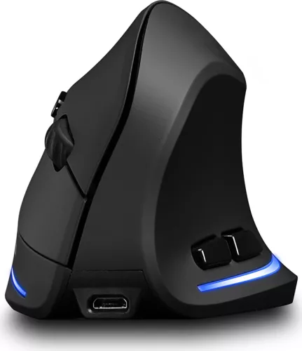 Mouse optic Reîncărcabil Vertical Media-Tech VERTIC RF MT1123, Wireless, 5 butoane, Iluminat, Negru — imaginea 4