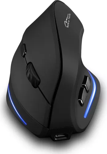 Mouse optic Reîncărcabil Vertical Media-Tech VERTIC RF MT1123, Wireless, 5 butoane, Iluminat, Negru — imaginea 6