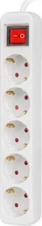 Prelungitor Lanberg PS1-05F-0300-W, 5 x Schuko, 3 m, Alb — imaginea 5