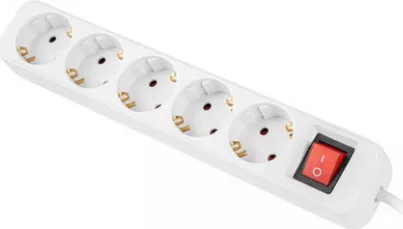 Prelungitor Lanberg PS1-05F-0300-W, 5 x Schuko, 3 m, Alb — imaginea 3