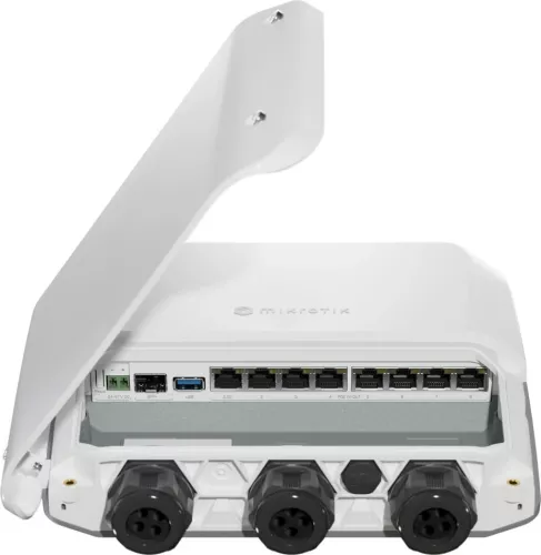 Router inteligent Mikrotik RB5009UPr+S+OUT, RB5009UPR+S+OUT, Alb — imaginea 3