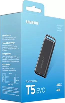 SSD extern 4TB Samsung T5 EVO Black USB 3.2