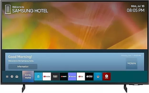 Smart 139 cm 55" 4K Samsung Hotel 55HAU8000 UltraHD Negru 20 W - imagine 1