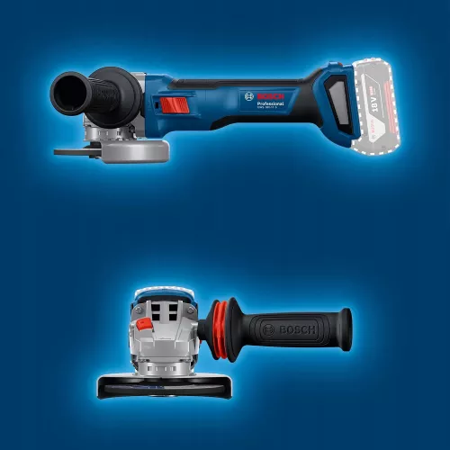 Polizor unghiular pe acumulator Bosch Professional GWS 18V-11 S, 18 V, 9000 RPM, 125 mm diametru disc, M14 arbore de șlefuit, apărătoare, piuliță fixare rapidă, mâner auxiliar, flansa prinde — imaginea 6