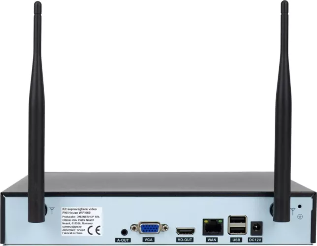 Kit supraveghere video PNI House WiFi660 NVR 8 canale și 4 camere wireless de exterior 3MP, P2P, IP66 — imaginea 5