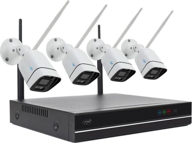 Kit supraveghere video PNI House WiFi660 NVR 8 canale și 4 camere wireless de exterior 3MP, P2P, IP66 — imaginea 3